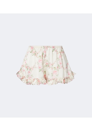 Simone Rocha Floral ruffled shorts