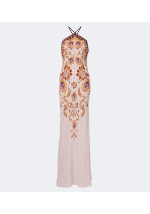 Alexandra Miro Adeline printed halterneck maxi dress