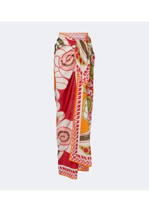 La DoubleJ Printed cotton beach cover-up