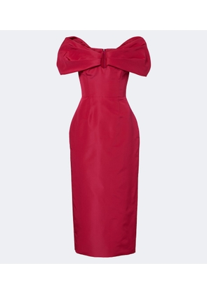 Carolina Herrera Off-shoulder silk faille cocktail dress