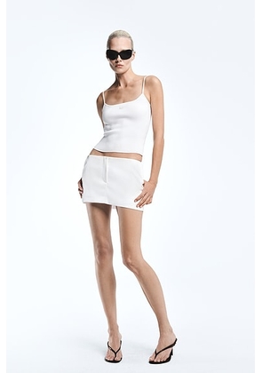 REVOLVE LOS ANGELES Chanthal Rib Knit Tank in Ivory - Ivory. Size L (also in M, S, XL, XS).
