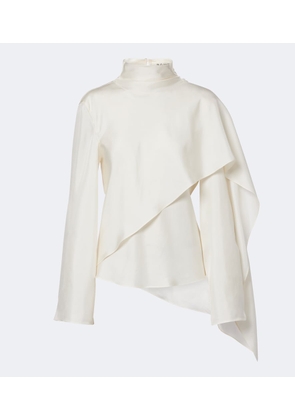 Rohe Caped silk satin turtleneck top