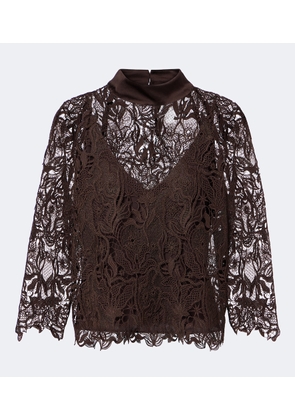 Max Mara Floral lace top