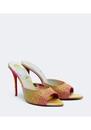 Christian Louboutin Miss Z embellished crepe satin mules