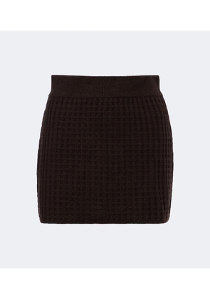 Jardin des Orangers Wool and cashmere jacquard miniskirt