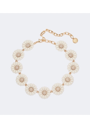 Carolina Herrera Crystal-embellished floral necklace