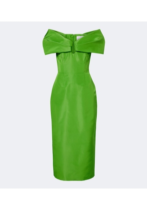 Carolina Herrera Off-shoulder silk faille cocktail dress