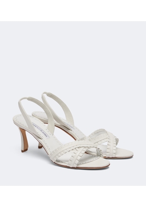 Manolo Blahnik Volusan leather slingback sandals