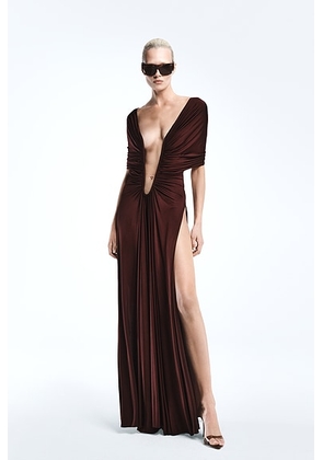 REVOLVE LOS ANGELES Konstantin Gown in Brown - Brown. Size S (also in L, M, XL, XS).