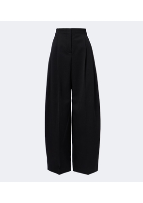 Mugler Pleated virgin wool wide-leg pants