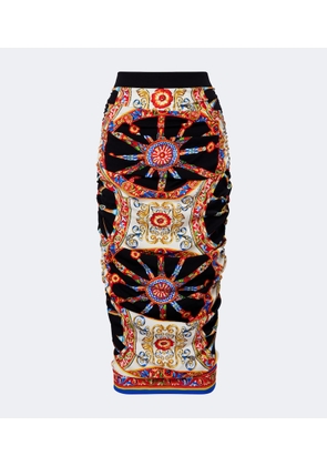 Dolce&Gabbana Caretto silk-blend midi skirt