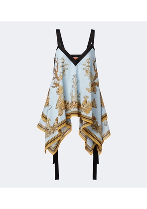 La DoubleJ Printed asymmetric cotton top