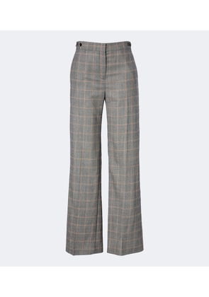 Stella McCartney Checked wool wide-leg pants