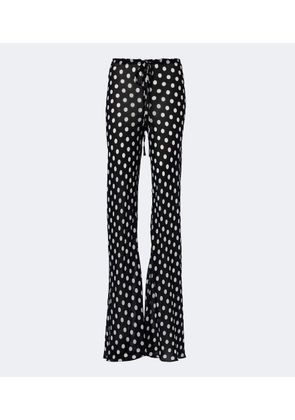 Alexandra Miro Scarlett polka-dot flared pants