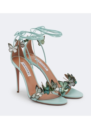 Aquazzura Papillon applique leather sandals