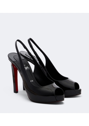 Christian Louboutin Lady Fanny patent leather slingback pumps