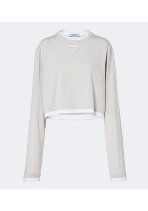 Prada Cotton pique and jersey top