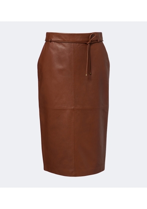 Max Mara Leather midi skirt