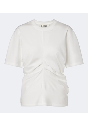 Rohe Gathered cotton and silk-blend t-shirt