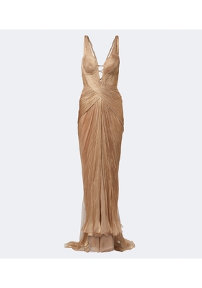 Maria Lucia Hohan Corinna silk muslin bustier gown