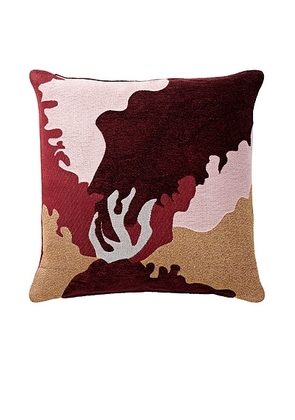 AYTM Flores Square Cushion in Multi - Red. Size all.