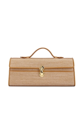 Savette Slim Symmetry Canvas Pochette Bag in Saddle - Neutral. Size all.