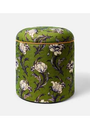 La DoubleJ Baba' floral canvas pouf