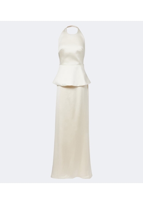 Rohe Bridal peplum satin gown