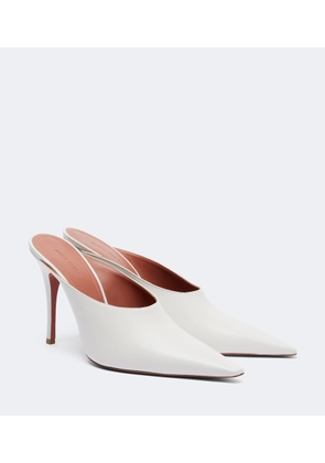 Amina Muaddi Felicia leather mules