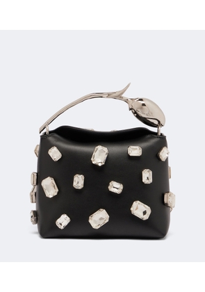 Erdem Bloom Mini embellished leather top-handle bag