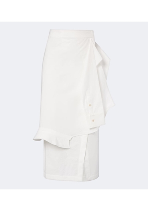 Rohe Asymmetric cotton-blend midi skirt