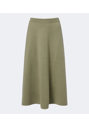 Jardin des Orangers Virgin wool and cashmere midi skirt