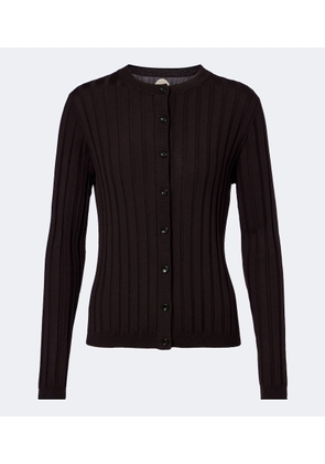 Jardin des Orangers Ribbed-knit virgin wool cardigan