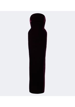 Mugler Velvet bustier gown