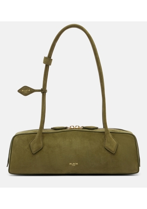 Alaia Le Teckel Medium suede shoulder bag