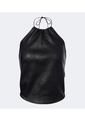 Stouls Rosie halterneck leather top
