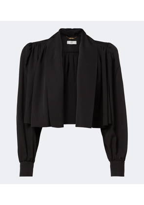 Chloe Gathered cropped faille jacket