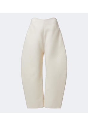 Alaia Wool crepe barrel-leg pants