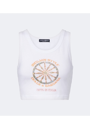 Dolce&Gabbana Caretto cotton-blend crop top