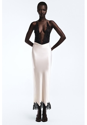 REVOLVE LOS ANGELES Alouette Maxi Dress in Champagne - Ivory. Size M (also in L, S, XL, XS).
