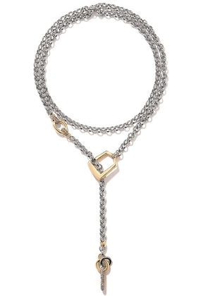Demarson Juno Necklace in Gold  Iridium  & Crystal - Metallic Gold. Size all.