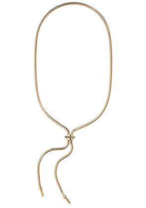 Demarson Elorie Slider Necklace in Gold  Hematite  & Crystal - Metallic Gold. Size all.
