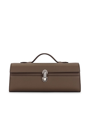 Savette Slim Symmetry Pochette Bag in Mink - Brown. Size all.