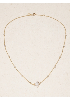 L’Atelier Nawbar - Psychedeliah Small 18-karat Gold, Diamond And Mother-of-pearl Necklace - White - One size