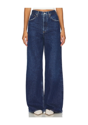 AGOLDE Dame High Rise Wide Leg Jeans in Denim-Dark. Size 28. Also in 30.