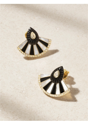 L’Atelier Nawbar - Bond Street Fan Mini 18-karat Gold Multi-stone Earrings - One size