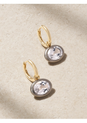By Pariah - Xl Orbit 14-karat Recycled Gold, Rhodium And Topaz Hoop Earrings - One size