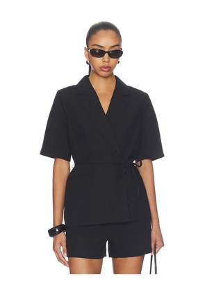 ALIGNE Carrie Linen Mix Blazer in Black. Size 4. Also in 0, 2, 6, 8, 10.