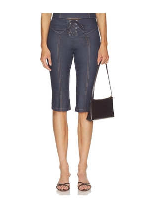 BY.DYLN Tariq Capri Jeans in Blue. Size XS. Also in S, M, L, XL.