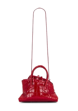 THE ATTICO La Passeggiata Mini Top Handle Bag in Red.